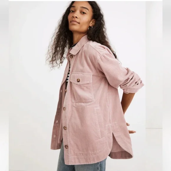 Madewell Blush Corduroy Jacket Corduroy Yorkway Shirt-Jacket size XS fall wear - Picture 2 of 12